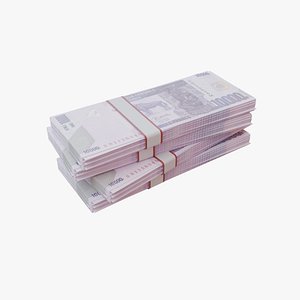 3D model 10000 Congolese Franc CDF