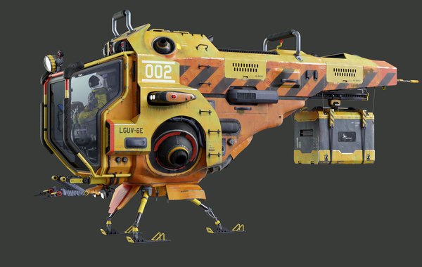 modelo 3d Nave espacial utilitaria con piloto - TurboSquid 1402157