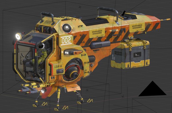 modelo 3d Nave espacial utilitaria con piloto - TurboSquid 1402157