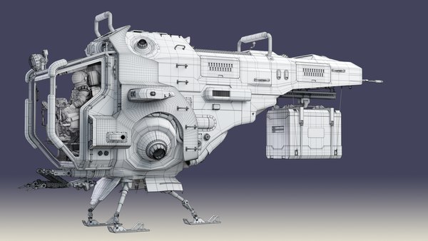 modelo 3d Nave espacial utilitaria con piloto - TurboSquid 1402157