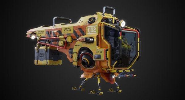 modelo 3d Nave espacial utilitaria con piloto - TurboSquid 1402157