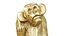 Golden Monkey Statue with Bold Gesture