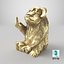Golden Monkey Statue with Bold Gesture
