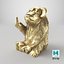 Golden Monkey Statue with Bold Gesture