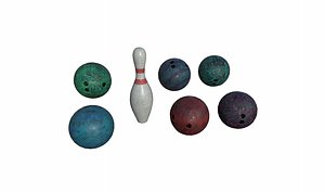 3D Bowling Props model