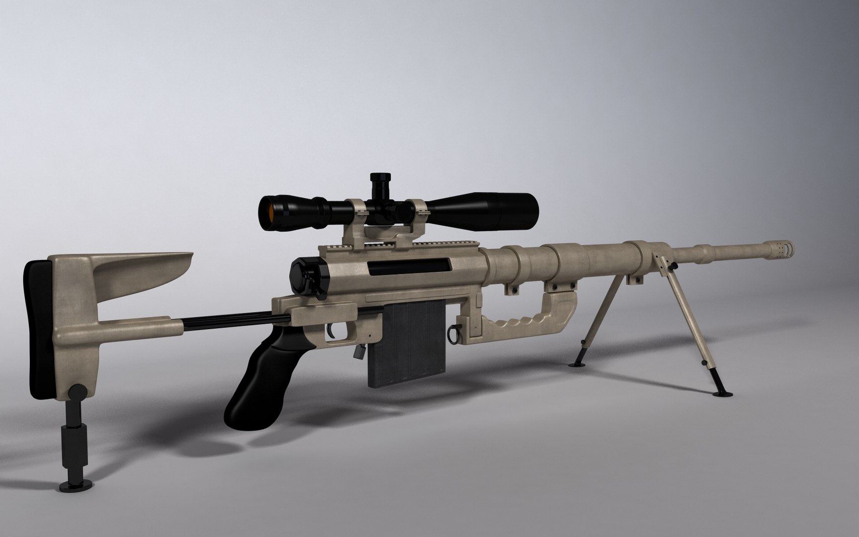 M200 Sniper Rifle 3d Model