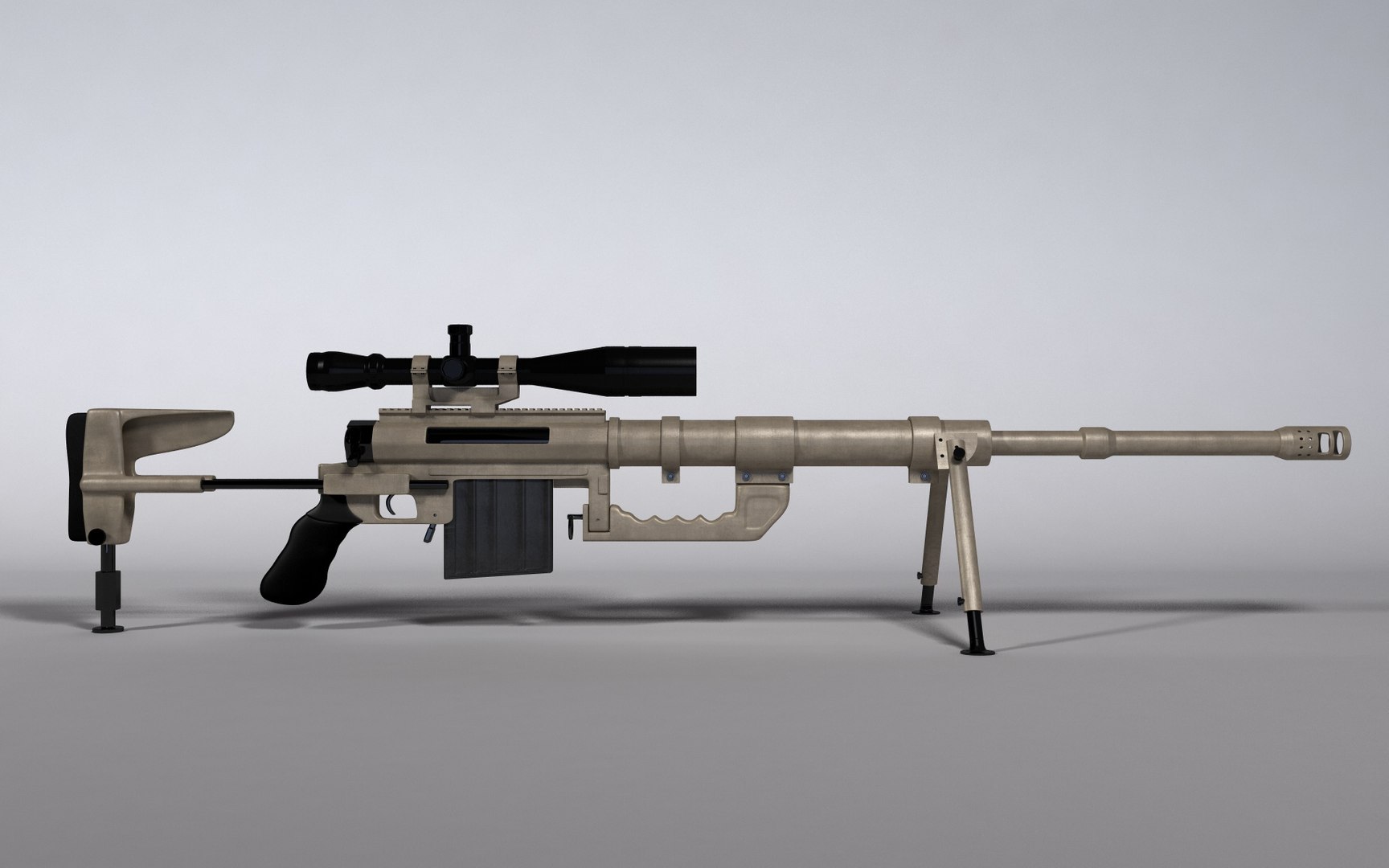 M200 Sniper Rifle 3d Model