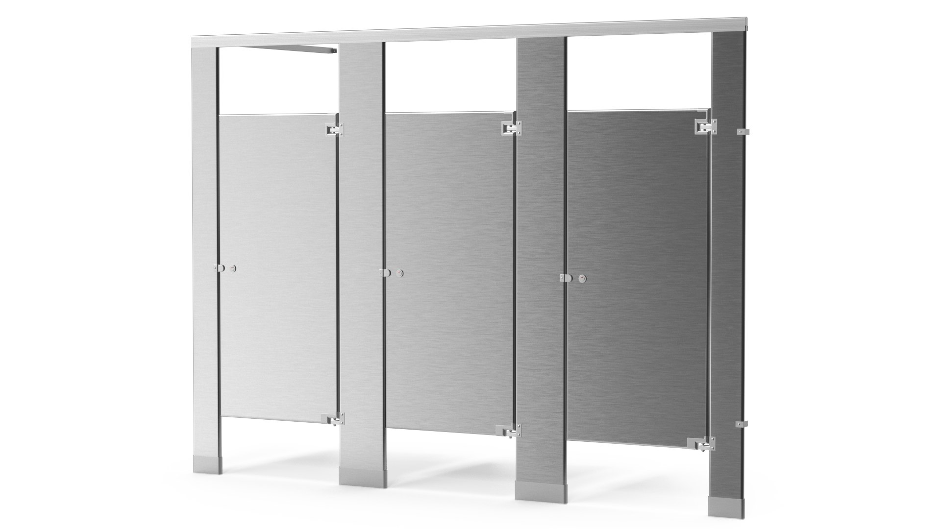 Bathroom Partitions Metallic 3D model preview