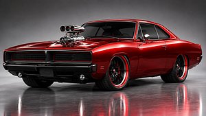 3D model Dodge Charger 1969 Custom Classic Car 3D Model