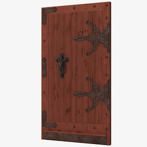 3d model old wood door