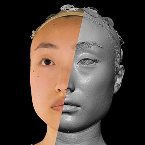 Asian Female 20s head scan 022 3D model