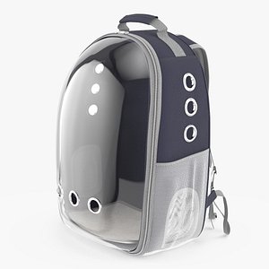 Pet Carrier Backpack Blue 3D model