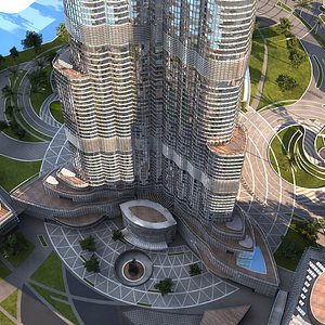 3d model burj khalifa skyscraper