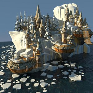 fantasy village ice 3d max