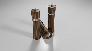 3D model Wooden Salt and Pepper Sellers