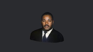 Martin Luther King- Realistic bust head ready 3d Model 3D model