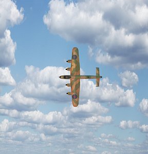 3d lancaster military airplane