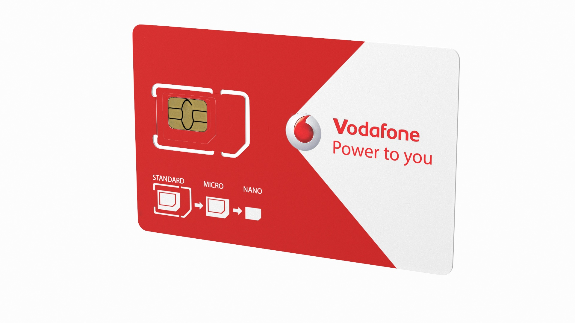Vodafone Sim Card 3D Model TurboSquid 1951652