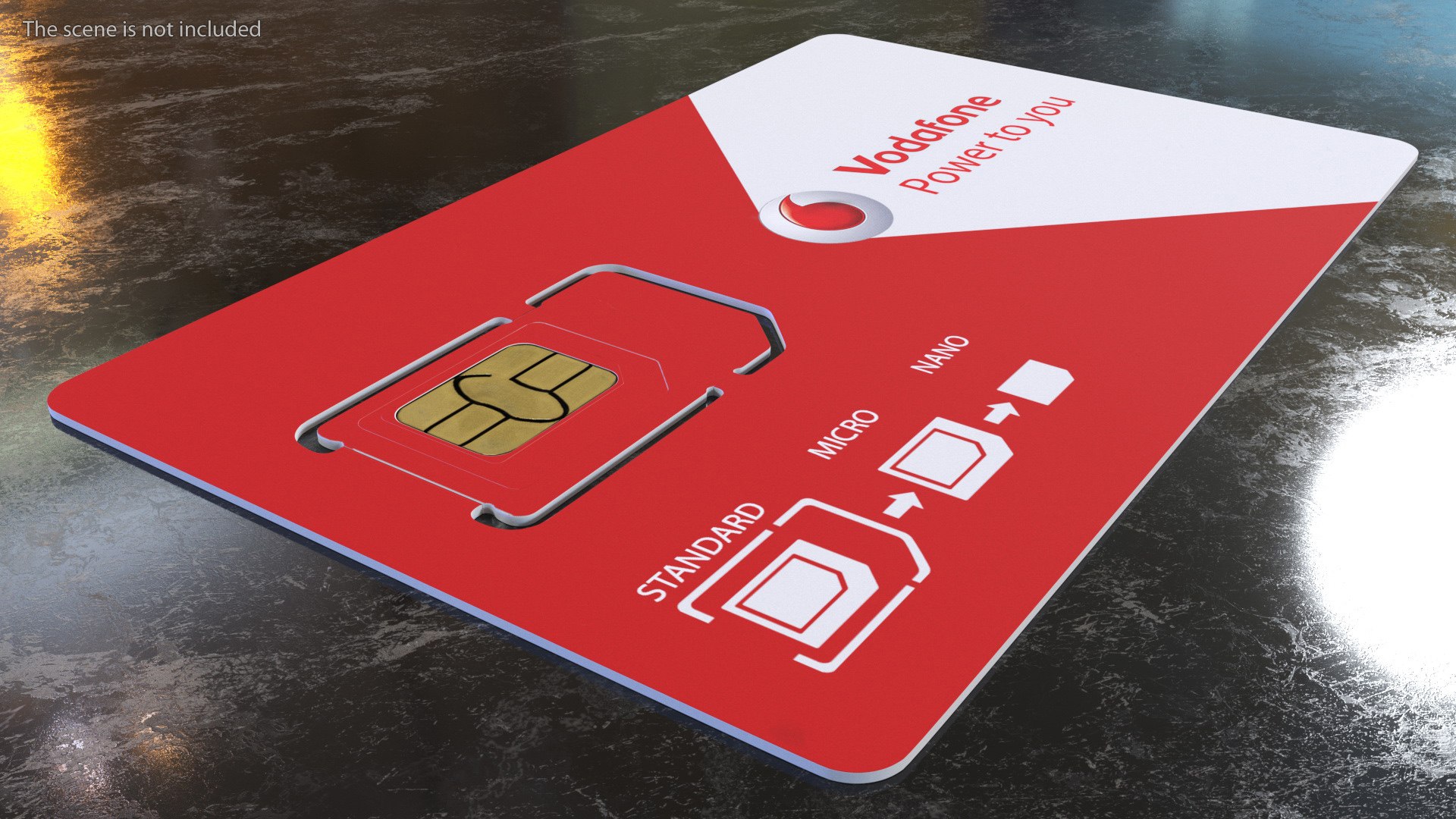 Vodafone Sim Card 3D Model TurboSquid 1951652