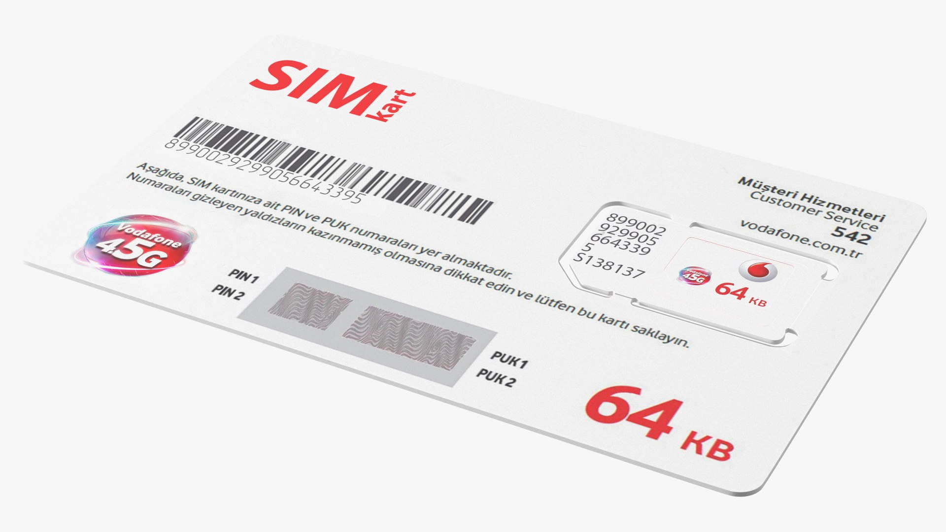 Vodafone Sim Card 3D Model TurboSquid 1951652