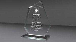 3d model glass award