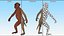 Wild Rhesus Monkey Light Brown Rigged