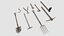 Old Farm Garden Tools Collection 3D model