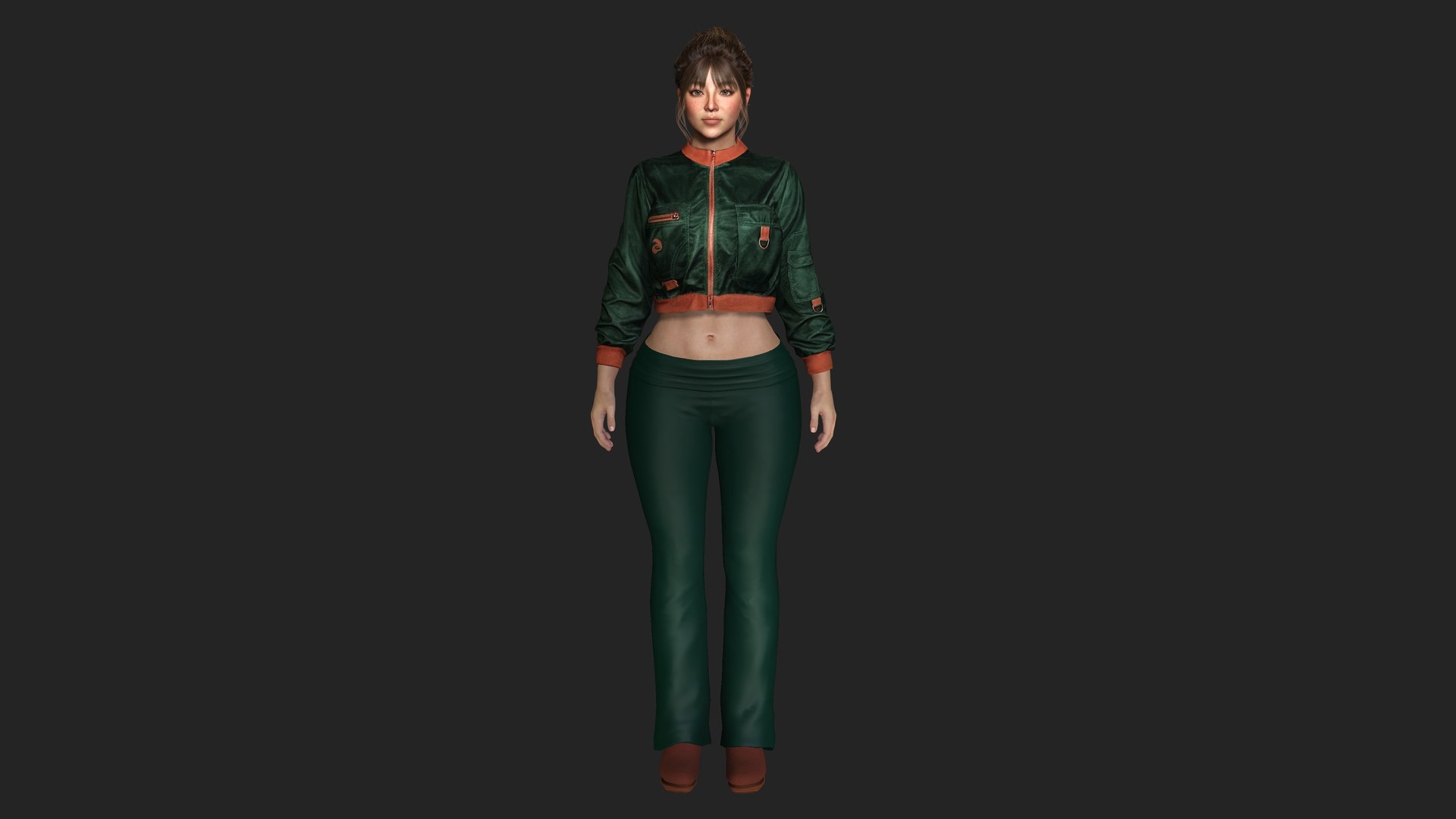 Realistic Game Character - Korean Girl Green Bomber Jacket 3D model https://p.turbosquid.com/ts-thumb/z1/FW47YB/2z/1/jpg/1792749952/1920x1080/fit_q87/ae7c3fda97fb9281b21970e4432629b5daeec997/1.jpg