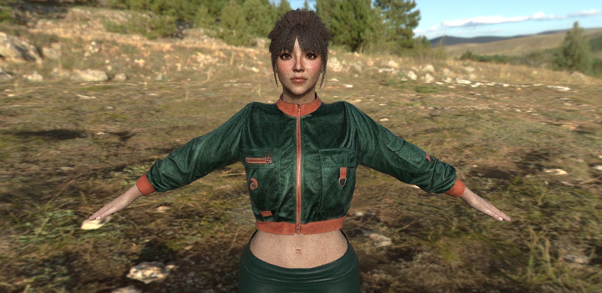Realistic Game Character - Korean Girl Green Bomber Jacket 3D model https://p.turbosquid.com/ts-thumb/z1/FW47YB/46/15/jpg/1792749962/1920x1080/fit_q87/7a9b28e25c4dd9ba5a8d6ec8d8940a11d501007f/15.jpg