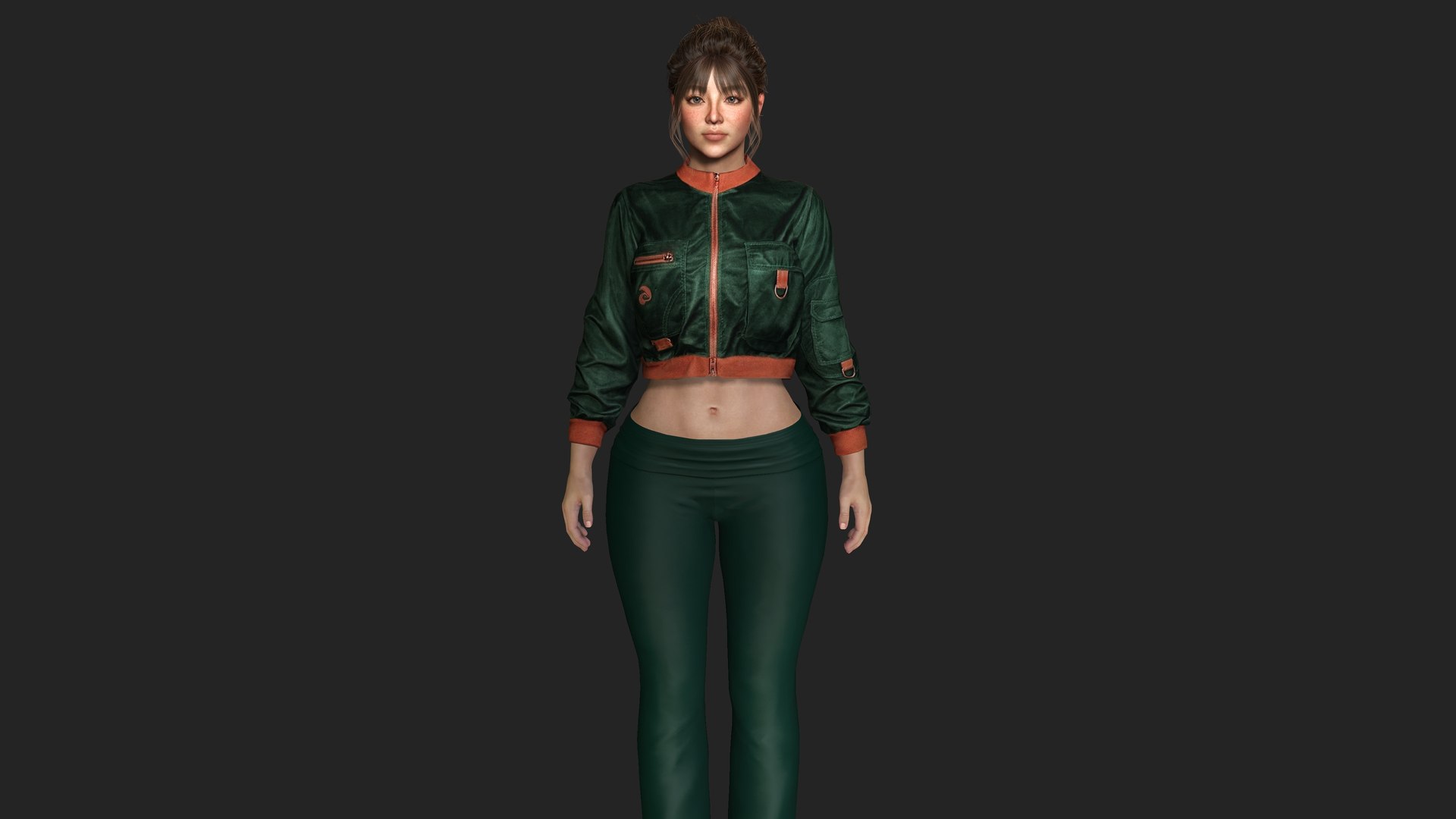 Realistic Game Character - Korean Girl Green Bomber Jacket 3D model https://p.turbosquid.com/ts-thumb/z1/FW47YB/6t/2/jpg/1792749952/1920x1080/fit_q87/c4df1c4a2715da1025c1ae7e738a4fe2128d3e46/2.jpg