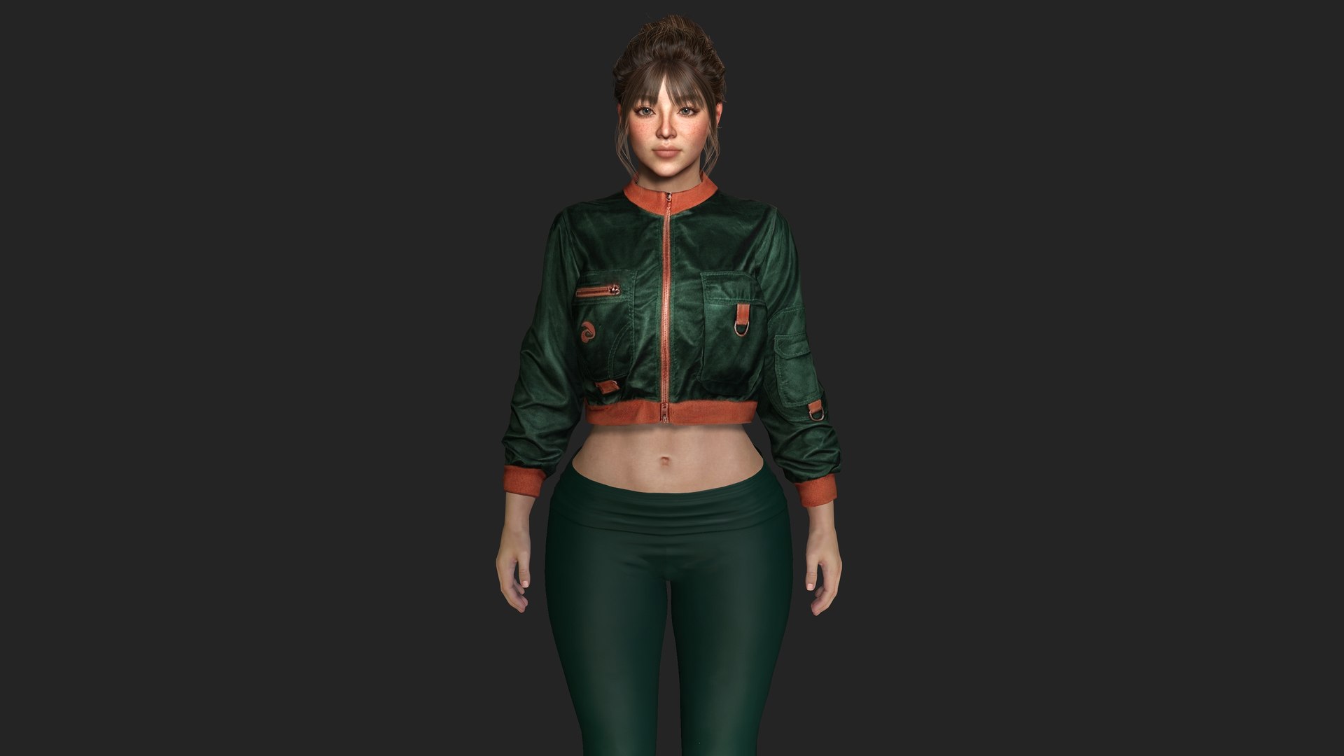 Realistic Game Character - Korean Girl Green Bomber Jacket 3D model https://p.turbosquid.com/ts-thumb/z1/FW47YB/Vo/3/jpg/1792749952/1920x1080/fit_q87/2b87e76b6df0fce15211a3a705129a968ab34f85/3.jpg