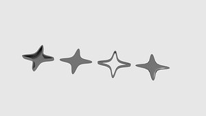 3D shuriken star cookie cutter
