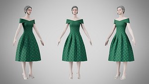 3D Dress 42 Caribbean Green