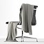 Vitra Eames Aluminium Group EA 105 Ledersessel von Charles & Ray Eames mit Plaid