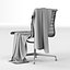 Vitra Eames Aluminium Group EA 105 Ledersessel von Charles & Ray Eames mit Plaid