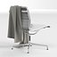 Vitra Eames Aluminium Group EA 105 Ledersessel von Charles & Ray Eames mit Plaid