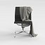 Vitra Eames Aluminium Group EA 105 Ledersessel von Charles & Ray Eames mit Plaid