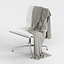 Vitra Eames Aluminium Group EA 105 Ledersessel von Charles & Ray Eames mit Plaid