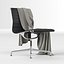 Vitra Eames Aluminium Group EA 105 Ledersessel von Charles & Ray Eames mit Plaid