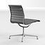 Vitra Eames Aluminium Group EA 105 Ledersessel von Charles & Ray Eames mit Plaid