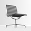 Vitra Eames Aluminium Group EA 105 Ledersessel von Charles & Ray Eames mit Plaid