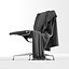 Vitra Eames Aluminium Group EA 105 Ledersessel von Charles & Ray Eames mit Plaid