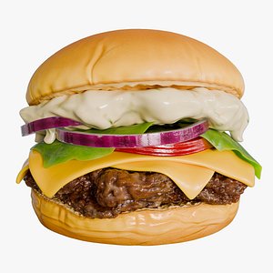 Realistic Basic Burger Spinach Leaves