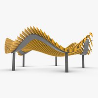 Wavy Structure Landscape Pergola-02