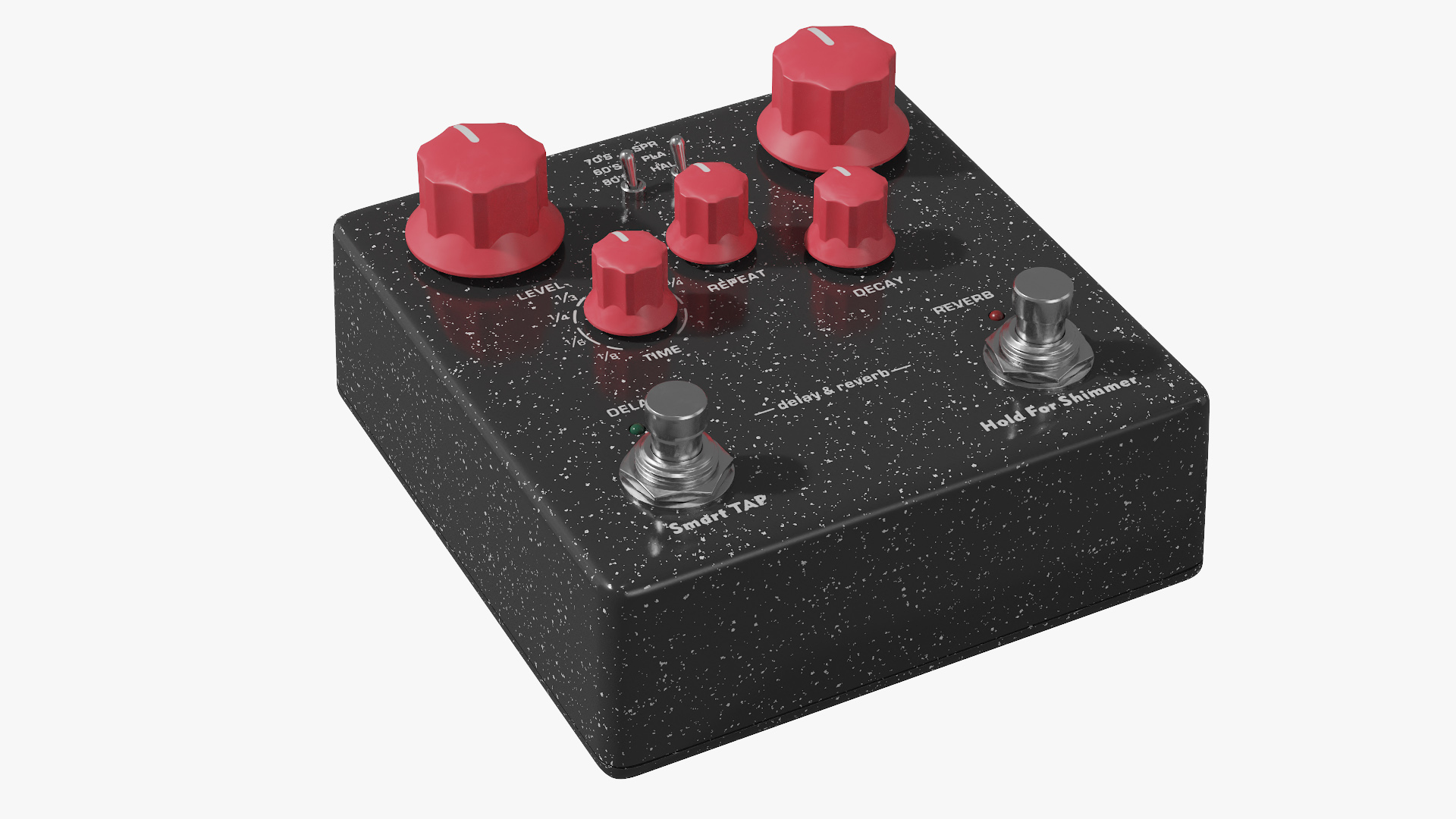 3D Stereophonic Guitar Pedal With Delay And Reverb - TurboSquid 2393325
