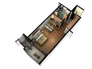 3d model floor plan doll house