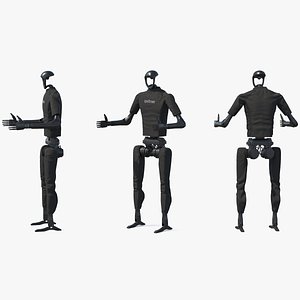 3D model Unitree Robot Humanoid with Dexterous Hands Rigged for Maya