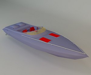 boat speedboat 3d max