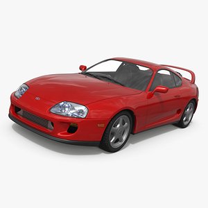 3D model Toyota Supra Mk4 Turbo Coupe Red