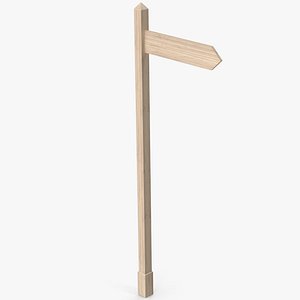 Wooden Road Sign model